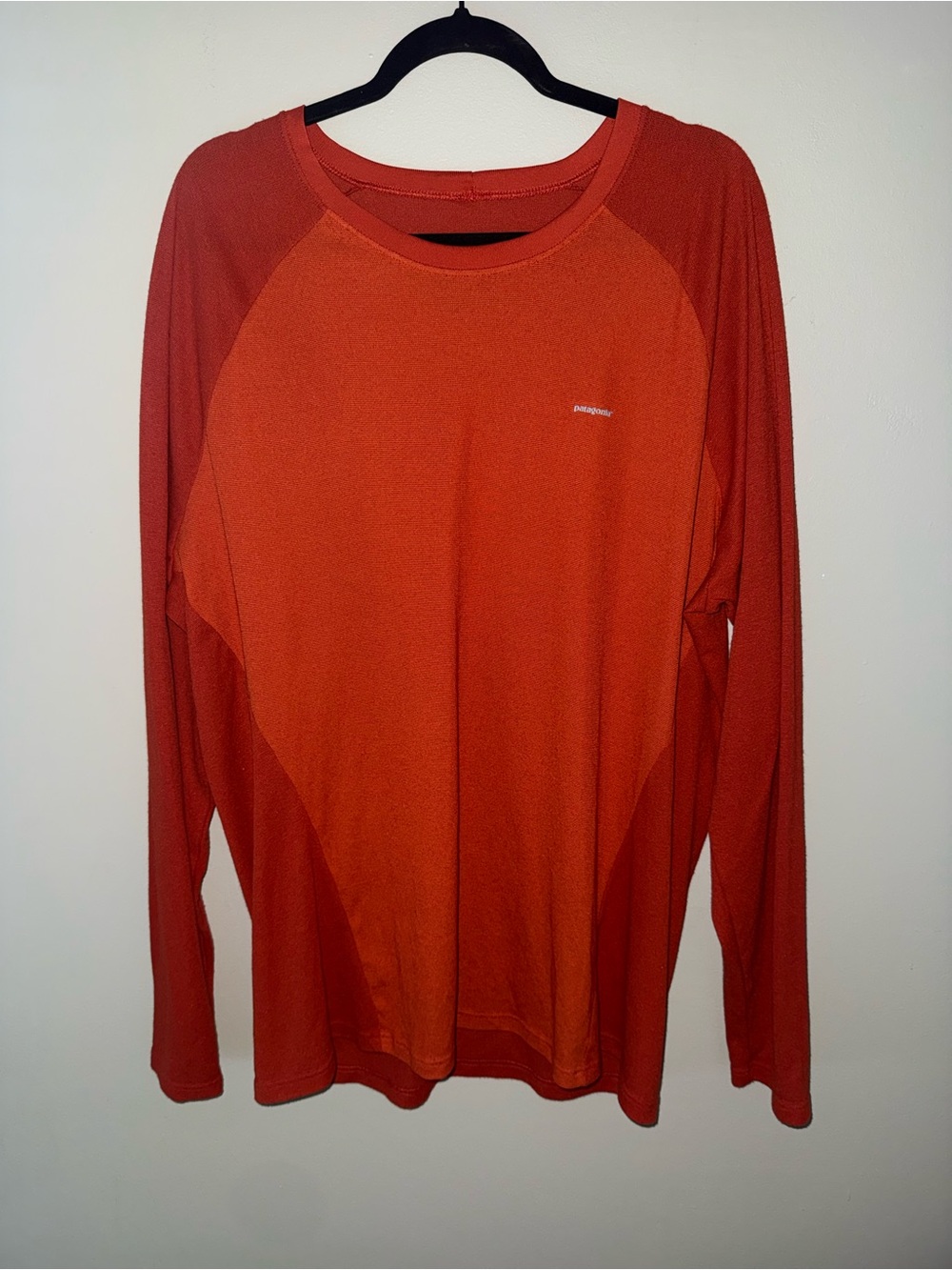 Patagonia Mens S Extra Large 2XL Capilene Baselayer Long Sleeve T-Shirt Orange